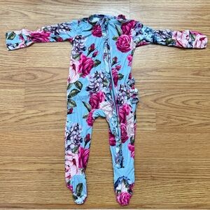Posh Peanut Ruffle Double Zip Footie Onesie Pajamas Multicolor Size 3-6 Months